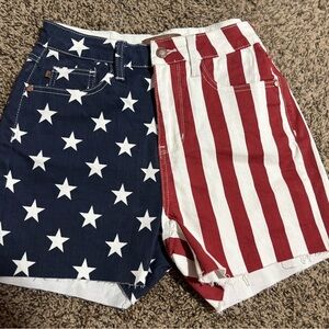 Judy Blue White Denim with Brown Brand Labels